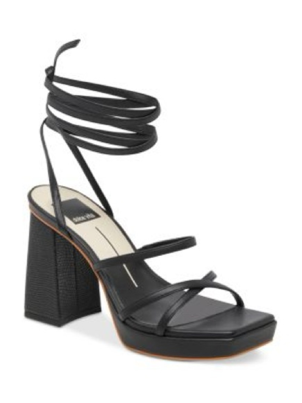 Dolce Vita Amanda Black Heeled Sandals - Size 7.5